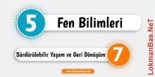 5. Sınıf - 7. Ünite: Sürdürülebilir Yaşam ve Geri Dönüşüm